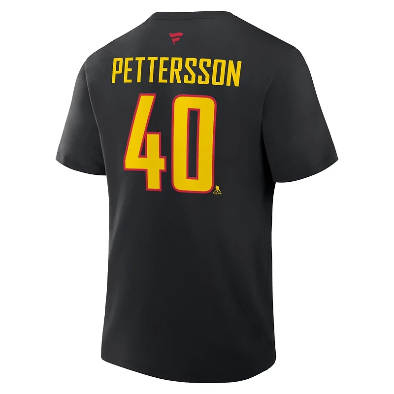 Fanatics Elias Pettersson Vancouver Canucks Authentic Stack Name  Number T-Shirt