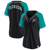 Fanatics Florida Marlins Cooperstown Collection Bunt Raglan V-Neck T-Shirt