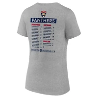 Fanatics Florida Panthers 2024 Stanley Cup Champions Roster V-Neck T-Shirt