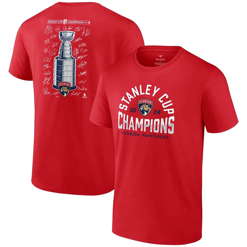 Fanatics Florida Panthers 2024 Stanley Cup Champions Signature Roster T-Shirt