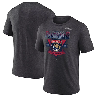 Fanatics Florida Panthers 2025 Stanley Cup Playoffs Crossbar Tri-Blend T-Shirt