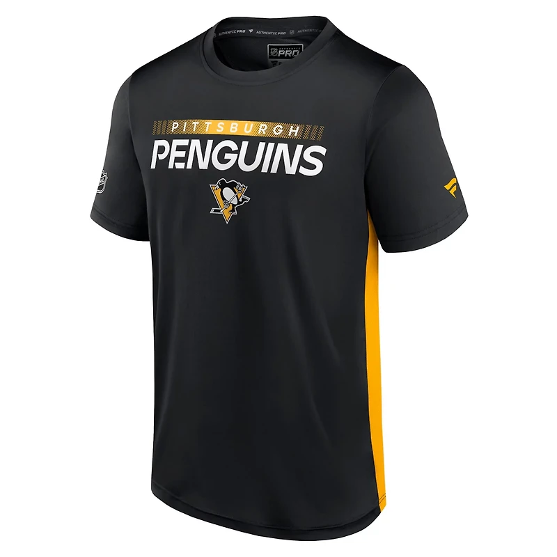 Fanatics /Gold Pittsburgh Penguins Authentic Pro Rink Tech T-Shirt