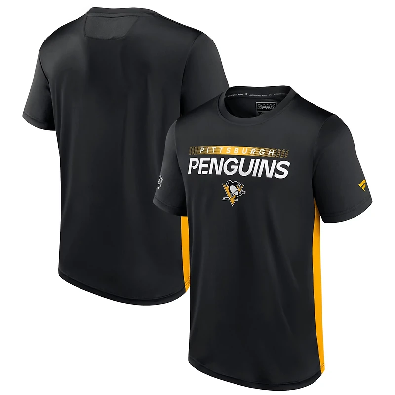 Fanatics /Gold Pittsburgh Penguins Authentic Pro Rink Tech T-Shirt
