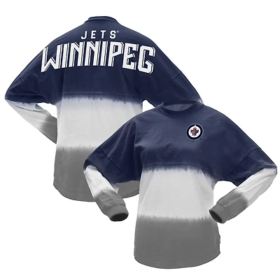 Fanatics Gray Winnipeg Jets Ombre Long Sleeve T-Shirt