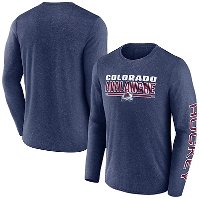 Fanatics Heather Colorado Avalanche Sweep Iconic Synthetic Long Sleeve T-Shirt