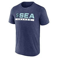 Fanatics Heather Deep Sea Seattle Kraken Playmaker T-Shirt