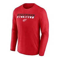 Fanatics Heather Detroit Wings Transition Long Sleeve T-Shirt