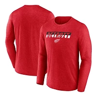 Fanatics Heather Detroit Wings Transition Long Sleeve T-Shirt