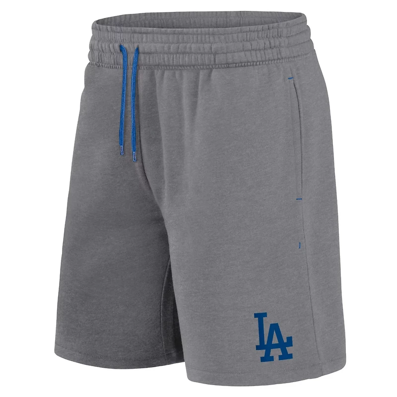 Fanatics Heather Gray Los Angeles Dodgers Arch T-Shirt  Shorts Combo Set