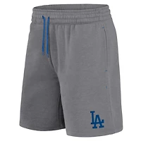 Fanatics Heather Gray Los Angeles Dodgers Arch T-Shirt  Shorts Combo Set
