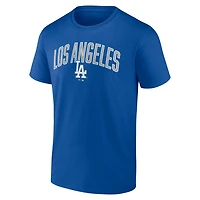 Fanatics Heather Gray Los Angeles Dodgers Arch T-Shirt  Shorts Combo Set