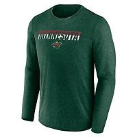 Fanatics Heather Minnesota Wild Transition Long Sleeve T-Shirt