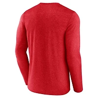 Fanatics Heather New Jersey Devils Transition Long Sleeve T-Shirt