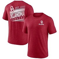 Fanatics Heather Oklahoma Sooners Ideal Faded Tri-Blend T-Shirt