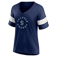 Fanatics Heather Seattle Kraken Special Edition 20 Ring The Alarm V-Neck T-Shirt