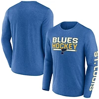 Fanatics Heather St Louis s Sweep Iconic Synthetic Long Sleeve T-Shirt