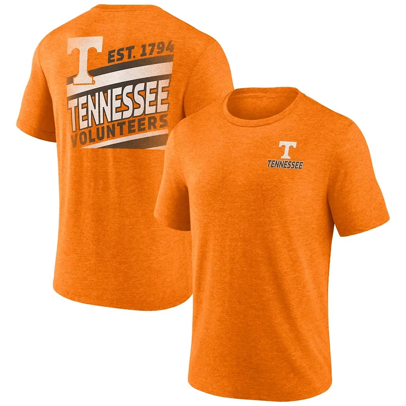 Fanatics Heather Tennessee Volunteers Ideal Faded Tri-Blend T-Shirt