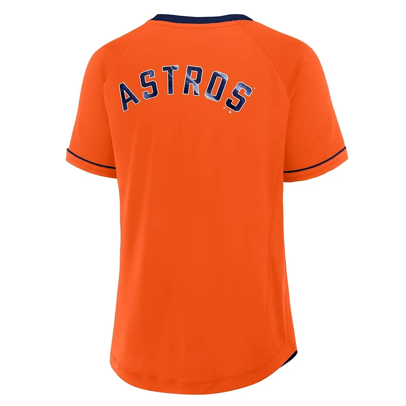 Fanatics Houston Astros Cooperstown Collection League Diva Raglan V-Neck T-Shirt