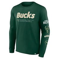 Fanatics Hunter Milwaukee Bucks Baseline Long Sleeve T-Shirt