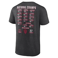 Fanatics Indiana Hoosiers College Football Playoff 2025 National Champions Schedule T-Shirt