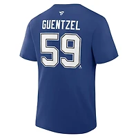 Fanatics Jake Guentzel Tampa Bay Lightning Authentic Stack Name  Number T-Shirt