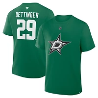 Fanatics Jake Oettinger Kelly Dallas Stars Authentic Stack Name  Number T-Shirt