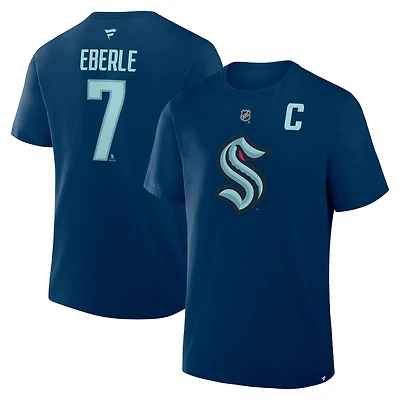 Fanatics Jordan Eberle Seattle Kraken Authentic Stack Name  Number T-Shirt