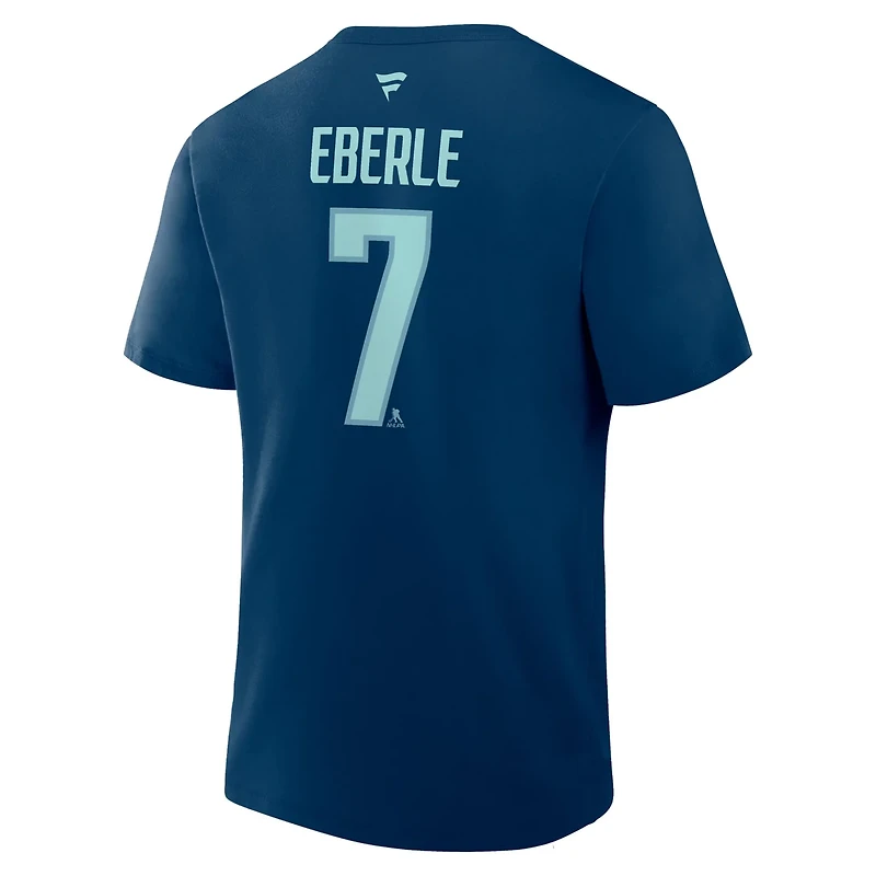 Fanatics Jordan Eberle Seattle Kraken Authentic Stack Name  Number T-Shirt