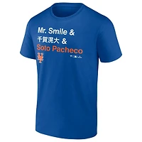 Fanatics Juan Soto New York Mets Mr Smile and Pacheco T-Shirt