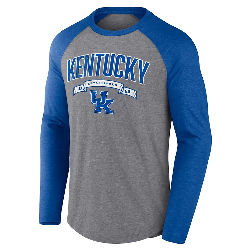 Fanatics Kentucky Wildcats Banner Year Tri-Blend Raglan Long Sleeve T-Shirt