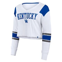 Fanatics Kentucky Wildcats Training Camp Cropped Long Sleeve V-Neck Fashion Top