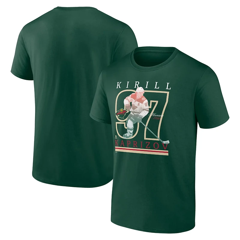 Fanatics Kirill Kaprizov Dark Minnesota Wild Player T-Shirt