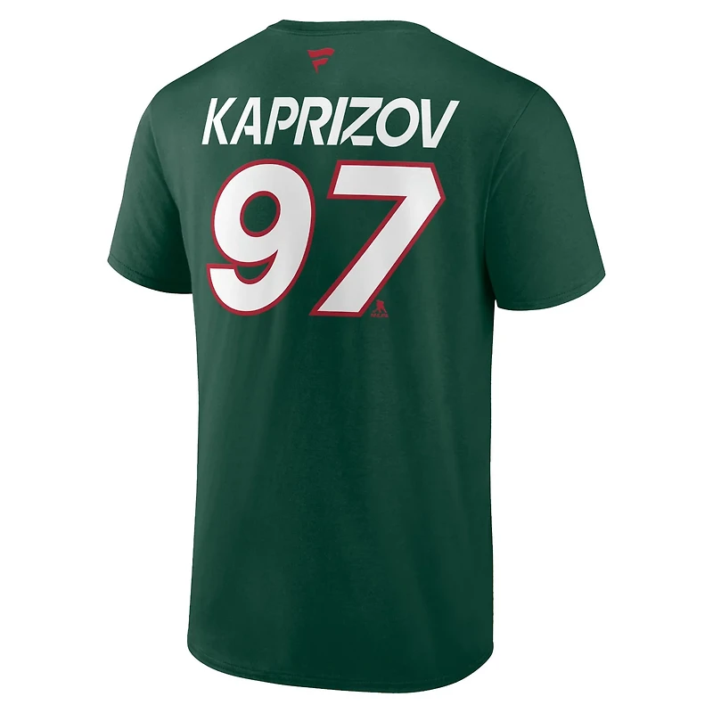 Fanatics Kirill Kaprizov Minnesota Wild Authentic Pro Prime Name  Number T-Shirt