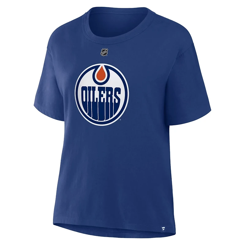 Fanatics Leon Draisaitl Edmonton Oilers Authentic Stack Name  Number T-Shirt