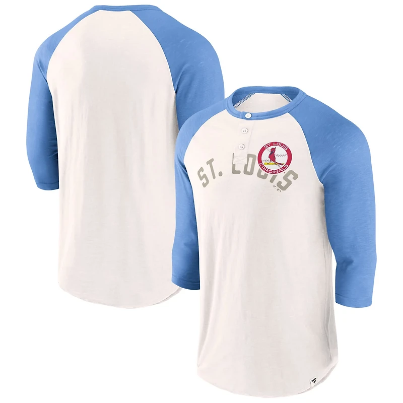 Fanatics Light Blue St Louis Cardinals Backdoor Slider Raglan 3 4-Sleeve T-Shirt