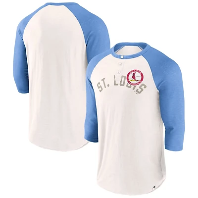 Fanatics Light Blue St Louis Cardinals Backdoor Slider Raglan 3 4-Sleeve T-Shirt