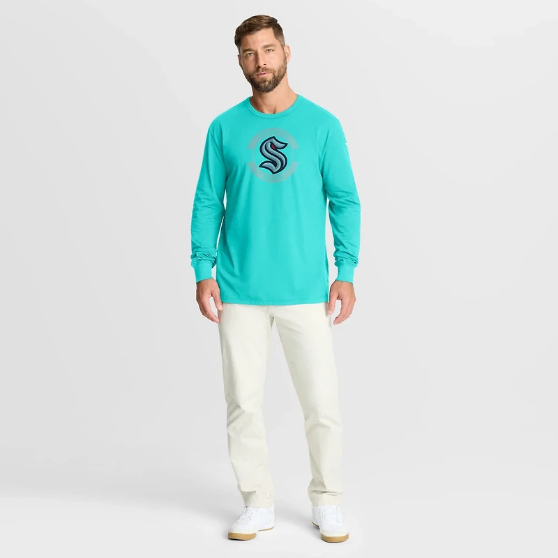 Fanatics Light Seattle Kraken Authentic Pro Property Of Practice Long Sleeve T-Shirt