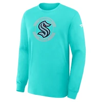 Fanatics Light Seattle Kraken Authentic Pro Property Of Practice Long Sleeve T-Shirt