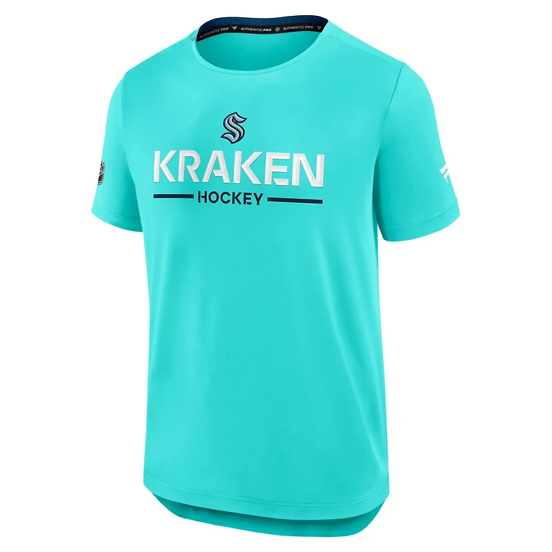 Fanatics Light Seattle Kraken Authentic Pro Rink Tech T-Shirt