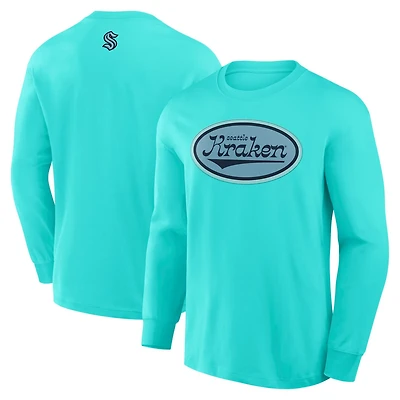Fanatics Light Seattle Kraken Rewind Long Sleeve T-Shirt