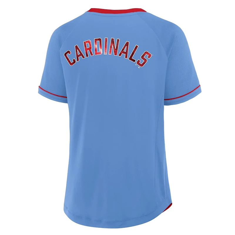 Fanatics Light St Louis Cardinals Cooperstown Collection League Diva V-Neck T-Shirt
