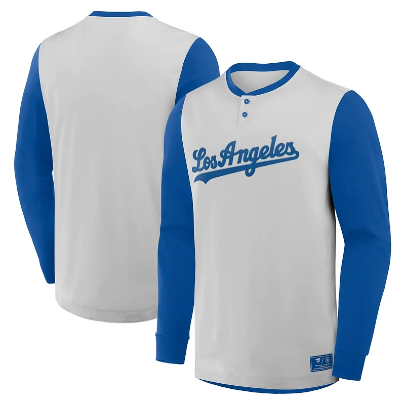 Fanatics Los Angeles Dodgers Clubhouse Long Sleeve Henley Shirt