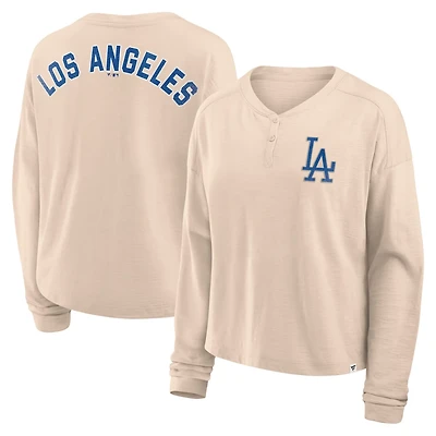 Fanatics Los Angeles Dodgers Oversized Stadium Slub Henley T-Shirt