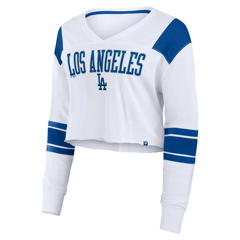Fanatics Los Angeles Dodgers Stretch Cropped Fashion Long Sleeve T-Shirt