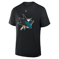 Fanatics Macklin Celebrini San Jose Sharks Authentic Stack Name  Number T-Shirt