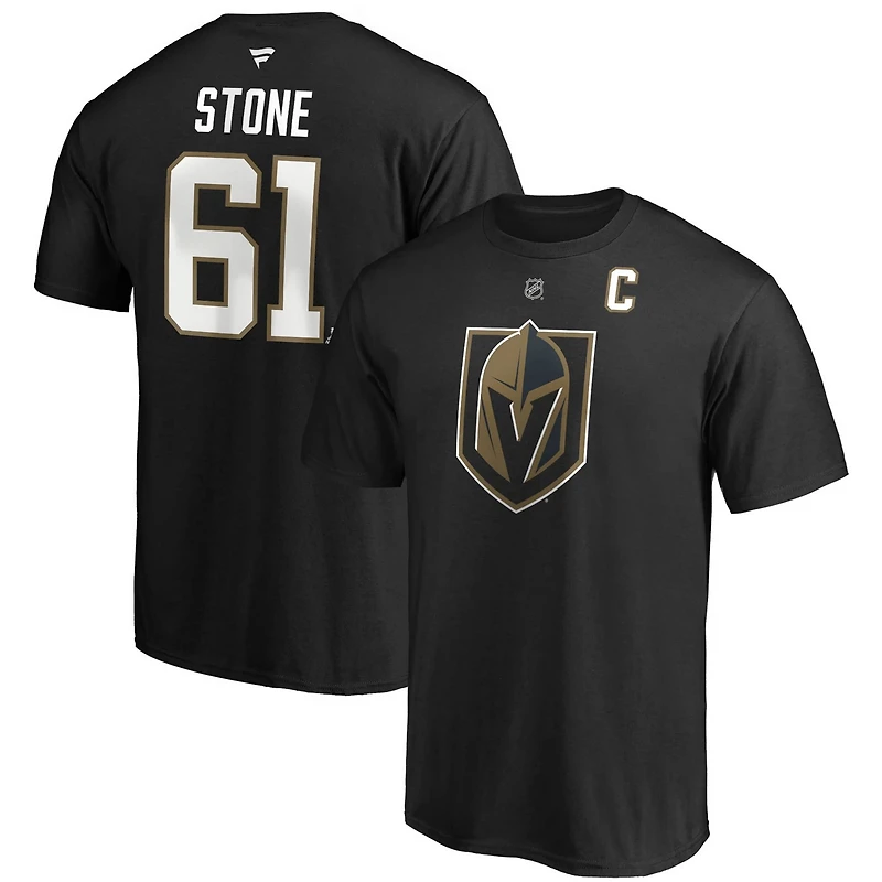 Fanatics Mark Stone Vegas Golden Knights Authentic Stack Player Name  Number Captain Patch T-Shirt