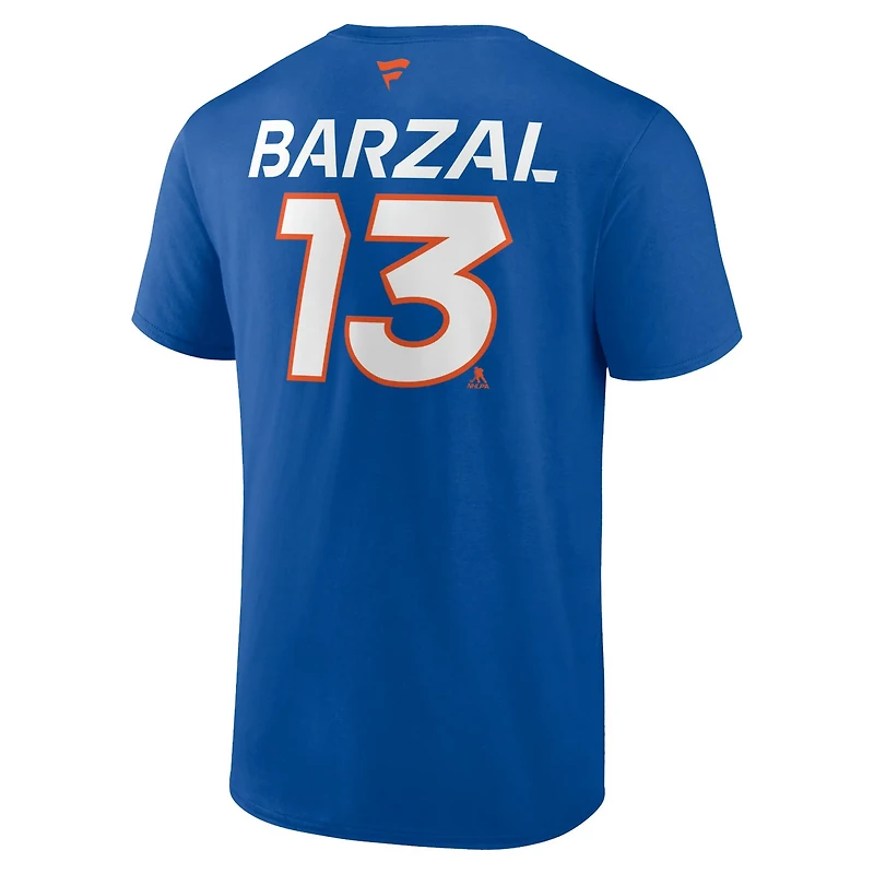 Fanatics Mathew Barzal New York Islanders Authentic Pro Prime Name Number T-Shirt