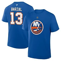 Fanatics Mathew Barzal New York Islanders Authentic Stack Name  Number T-Shirt