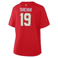 Fanatics Matthew Tkachuk Florida Panthers Authentic Stack Name  Number T-Shirt