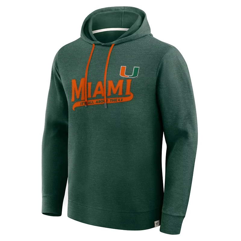 Fanatics Miami Hurricanes Hometown Premium Huddle Up Long Sleeve Hoodie T-Shirt